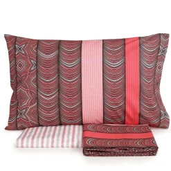 Lenzuola Piazza e Mezza Bassetti Puffy Line P1 NERO ROSA 100% cotone