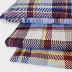 Lenzuola scozzesi completo matrimoniale in cotone BRUNA tartan