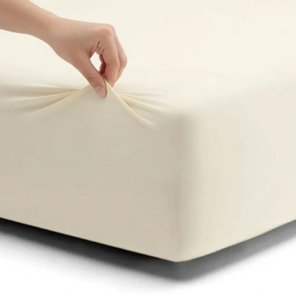Lenzuolo con Angoli Alti 30 cm Jersey 180x200 avorio matrimoniale