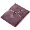 Lenzuolo con angoli Lino 100% FAZZINI Soffio Melanzana