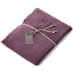 Lenzuolo con angoli Lino 100% FAZZINI Soffio Melanzana