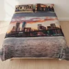 Lenzuolo copriletto Brooklyn piazza e mezza in puro cotone con federa reversibile