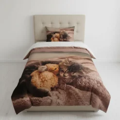 Lenzuolo copriletto Peluche letto singolo in puro cotone