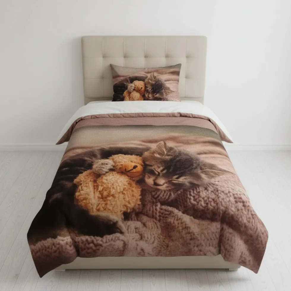 Lenzuolo copriletto Peluche letto singolo in puro cotone