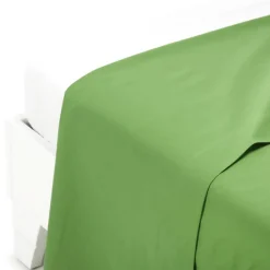 Lenzuolo di sopra matrimoniale sfuso Bassetti 100% COLORE Verde erba