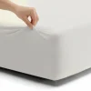 Lenzuolo sotto JERSEY estensibile matrimoniale 180x200 h.30 cm | perla