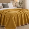 Marzotto HOME | Coperta Matrimoniale Pura Lana Marta - senape