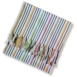 MISSONI Asciugamano viso in cotone con frange 70x115 Jane 156 a righe