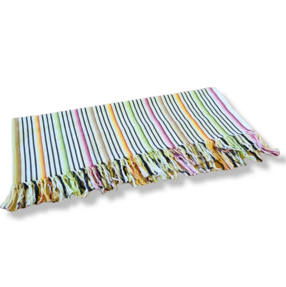 MISSONI Asciugamano viso in cotone con frange 70x115 Jane 156 a righe