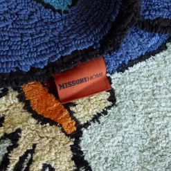 Missoni Home Bagno Tappeto Parma Fiore Turchese blu var5 pesante