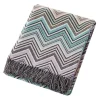 Missoni Home plaid con frange 130x190 cm PERSEO 170 toni freddi