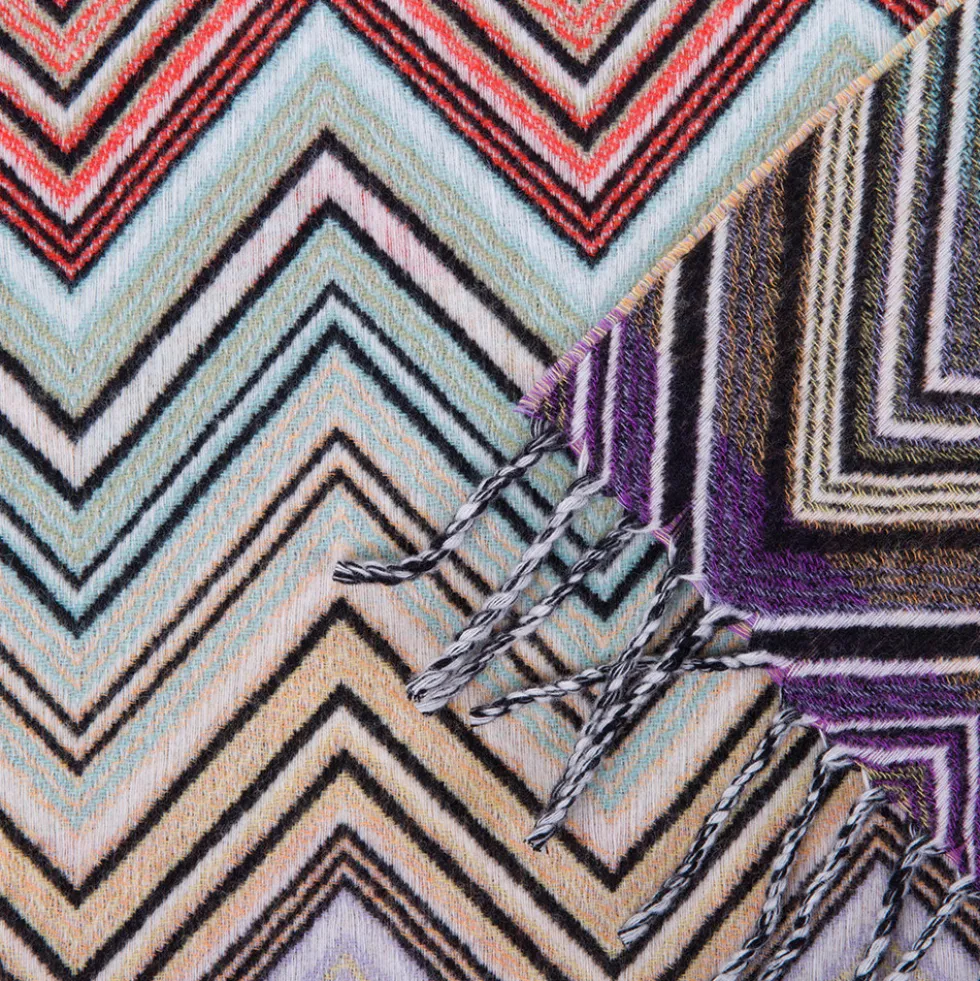 Missoni Home plaid con frange 130x190 cm PERSEO 159 toni caldi