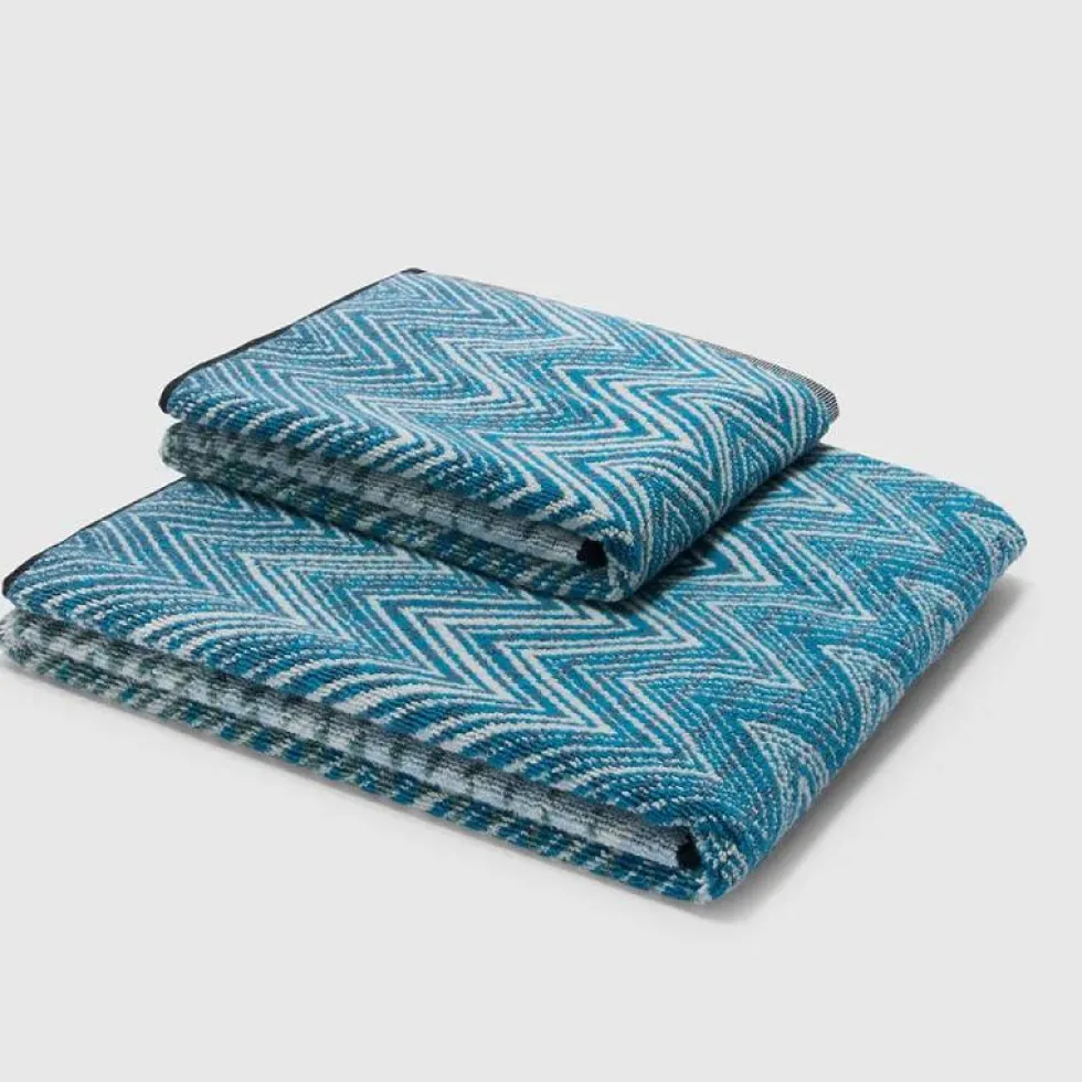 Missoni Home Set 1+1 asciugamani Bagno STONE 174 zig-zag