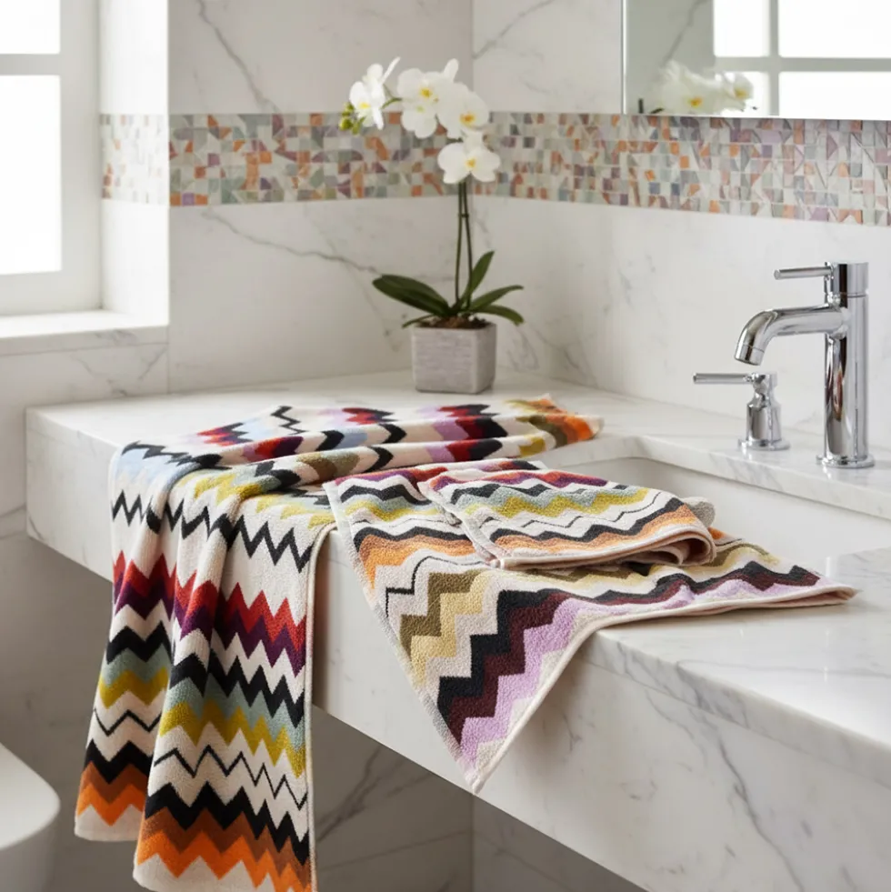 Missoni Home Set Asciugamani Viso e Ospite in Spugna MURRINA 100