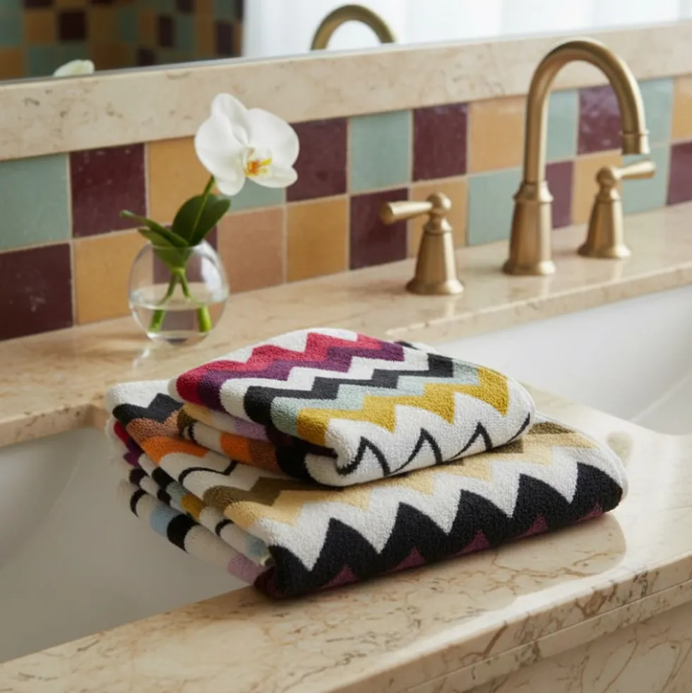 Missoni Home Set Asciugamani Viso e Ospite in Spugna MURRINA 100