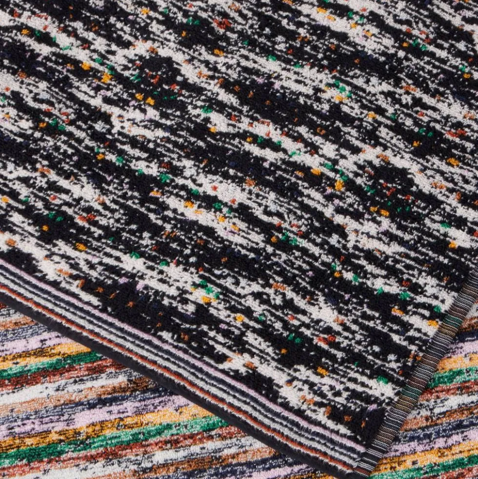 Missoni Home TWIST 160 telo bagno 100x160 cm nero melange
