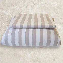 Parure copripiumino a righe beige Gabel MILANO in puro cotone