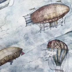 Parure copripiumino con federe MIRABELLO Zeppelin azzurro