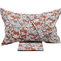 Parure copripiumino in cotone matrimoniale FAZZINI Kokoa arancio