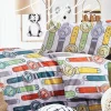 Parure copripiumino in cotone singolo Reroy orologi colorati