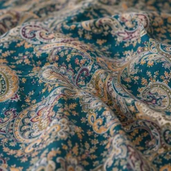 Parure Copripiumino Matrimoniale Vinia 255x200 in Puro Cotone Paisley