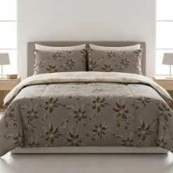 Parure copripiumino matrimoniale in percalle Bellora Fashion Gold grey
