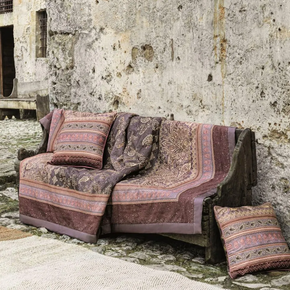 Plaid Bassetti Granfoulard coperta MATERA G1 malva idea regalo in scatola