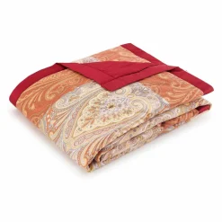 Plaid Bassetti Isolabella R1 - Eleganza Italiana nei Toni del Rosso