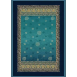 Plaid Bassetti Pallavicino petrolio 135x190 - Design Italiano in Cotone felpato
