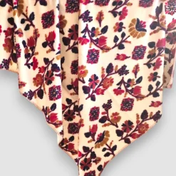 Plaid da divano in Lana Cotta 150 x 170 floreale panna