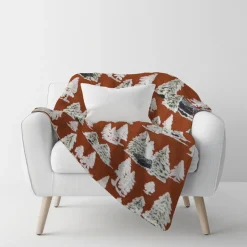 Plaid da divano in Lana Cotta 150 x 170 Baita Innevata Casette