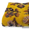 Plaid da divano in Lana Cotta 150 x 170 floreale senape