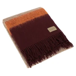 Plaid da divano SOMMA Cosmo Bordeaux misto lana 130x180