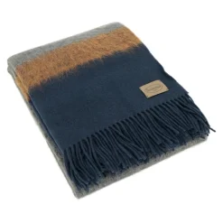Plaid da divano SOMMA 130x180 cm Cosmo Blu misto lana