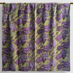 Plaid di Lana Cotta Verdone floreale viola lilla - Soffice e Accogliente per Casa