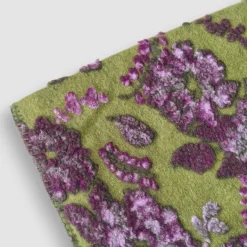 Plaid di Lana Cotta Verdone floreale viola lilla - Soffice e Accogliente per Casa
