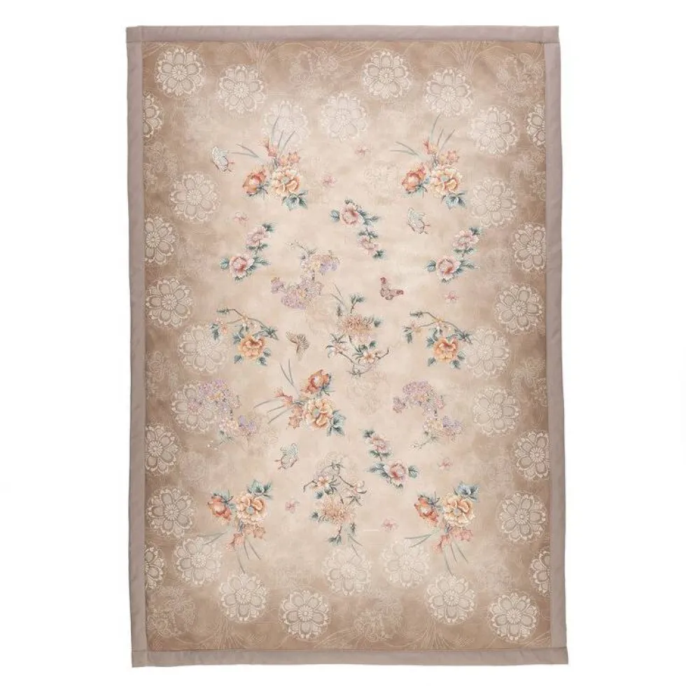 Plaid Esperidi 41 Bassetti 135x190 Eleganza floreale beige per la tua casa
