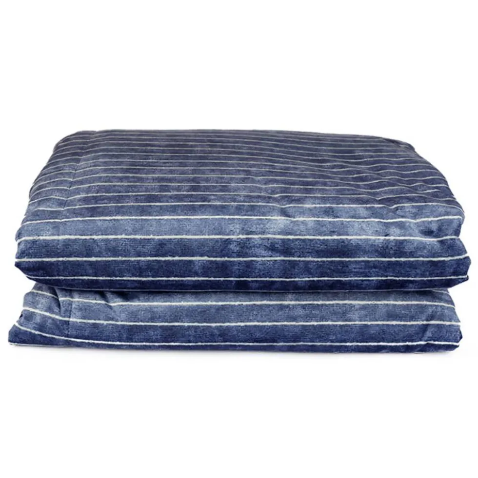 Plaid imbottito da divano CARRARA 130x180 cm Line blu
