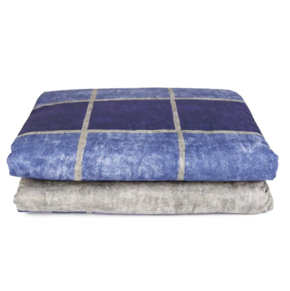 Plaid imbottito da divano CARRARA 130x180 cm Module blu