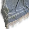 Plaid in lana con frange Borbonese 130x180 cm BELT grigio in scatola
