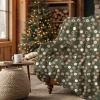 Plaid in Lana Cotta 150×170 cm “Margherite” Muschio – Made in Italy