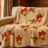 Plaid in pile BASSOTTI soffice coperta effetto lana cotta tortora 130x160
