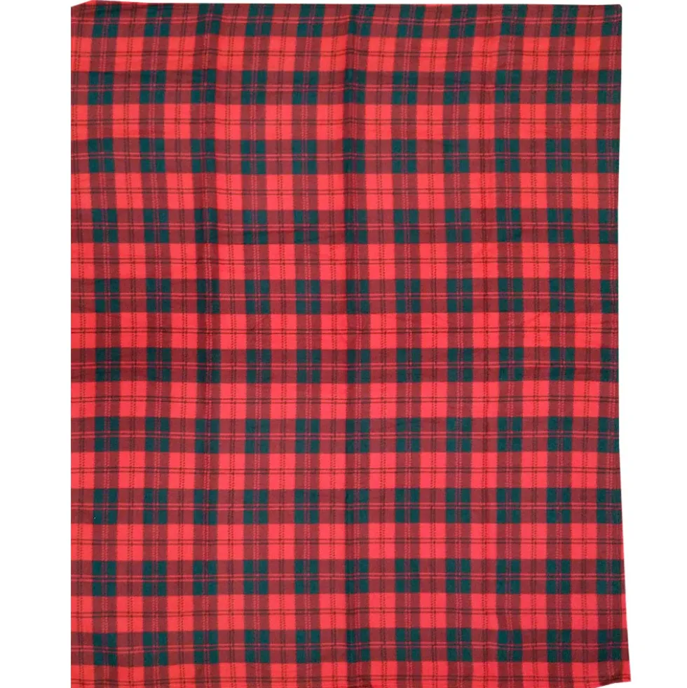 Plaid in pile Scozia rosso e verde fantasia scozzese - varie misure