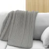 Plaid in pile soffice coperta matrimoniale mano morbida SOLEIL grigio