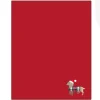 Plaid in pile 130x160 Bassotto rosso con ricamo applicato