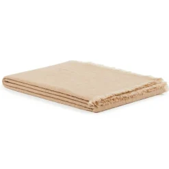 Plaid lana merino lavabile beige 130x180 Lanerossi elegante per divano