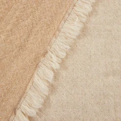 Plaid lana merino lavabile beige 130x180 Lanerossi elegante per divano