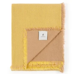 Plaid lana merino lavabile giallo 130x180 Lanerossi design per divano
