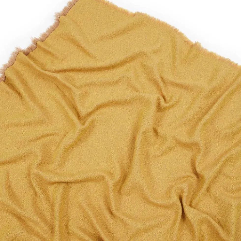 Plaid lana merino lavabile giallo 130x180 Lanerossi design per divano