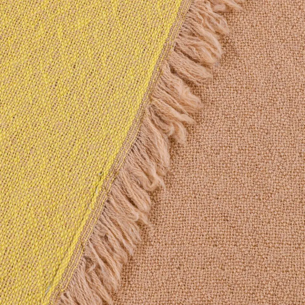 Plaid lana merino lavabile giallo 130x180 Lanerossi design per divano